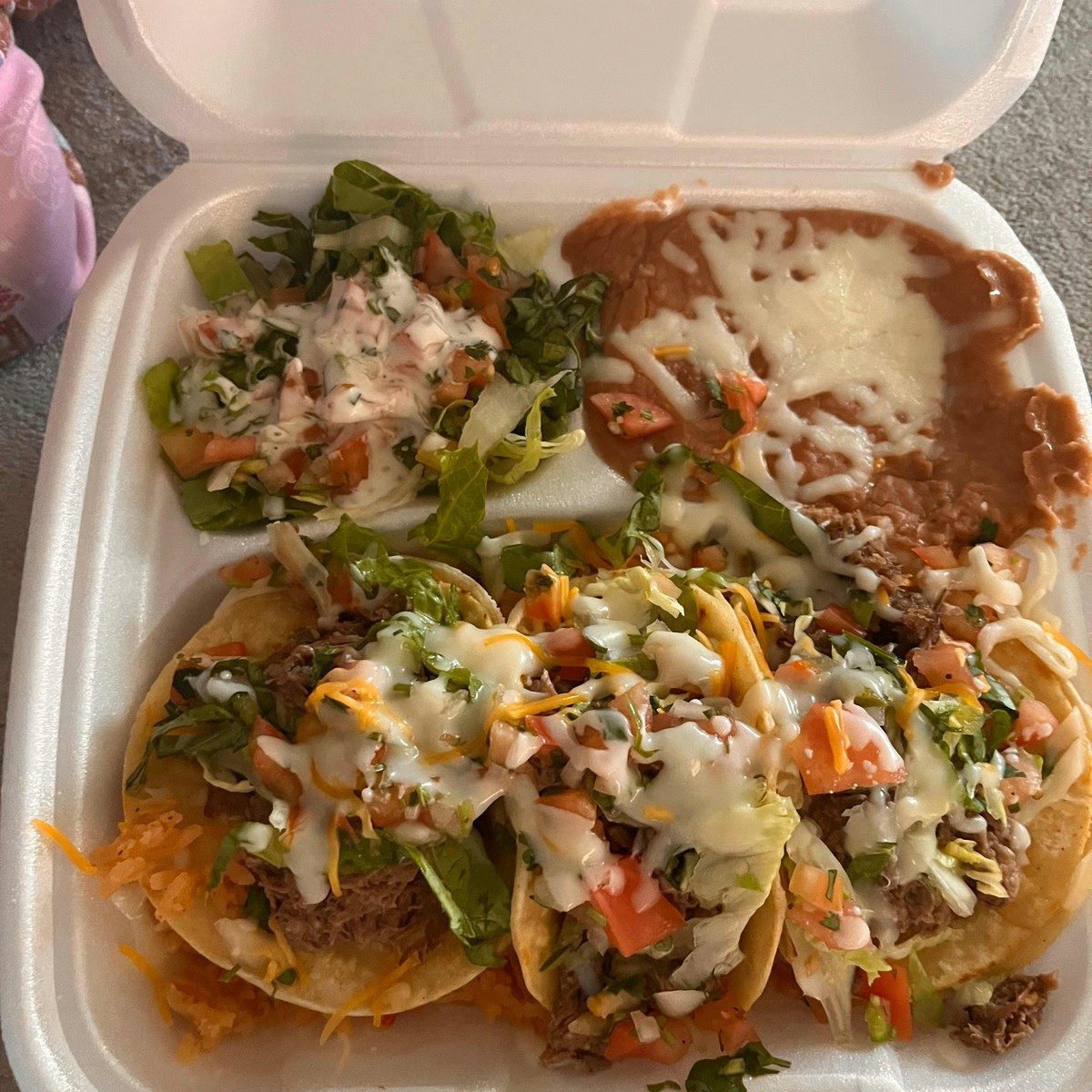 #25 Three Tacos Combo.