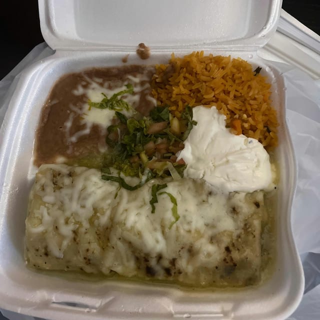 #18 Red or Green Burro Enchilada Style Combo.