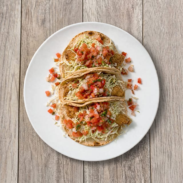 #28 Two Fish or Shrimp Tacos Combo.